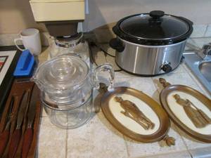 Crock pot, coffee maker, knife set ...