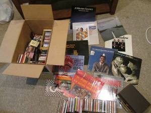 Vinyl records, cassette tapes, and ...