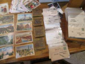 Vintage post cards with stamps from...