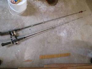2 Zebco fishing rods...