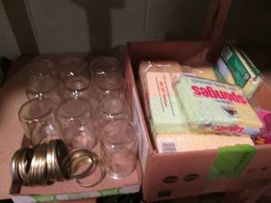 Canning jars and new sponges (see p...