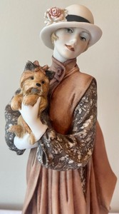 lot 11 image: Florence Young Lady with Yorkshire Sculpture by Giuseppe Armani from Italy