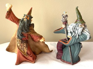 lot 83 image: Whimsical Wizards and other Fantastic Figurines