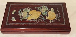 lot 108 image: Decorative Cigarette and Ashtray Tray Box