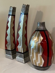 lot 183 image: Set of Three Abstract Vases
