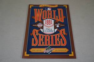 lot 6 image: Original 1991 World Series Official Scorebook - Twins vs Braves