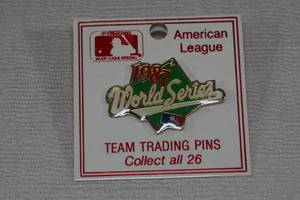lot 21 image: 1987 World Series Trading Pin