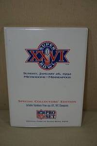 lot 40 image: NFL Pro Set Super Bowl XXVI Collector Card Set