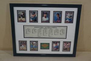 lot 56 image: Framed 1991 Minnesota Twins Baseball Cards