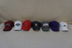 lot 62 image: Assorted Hats - Arizona, Notre Dame, Angels, Sioux
