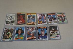 lot 212 image: Baseball Cards - Reggie, Henderson, Ripken, Ryan, Killebrew, Rose