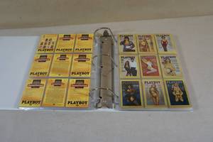 lot 255 image: Binder of Playboy Collector Cards - Centerfolds, Covers, Trump