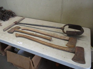3 Axes and post hole auger