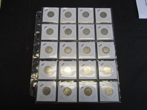 Lot of (20) Liberty Nickels including dates of 1894, 97, 98, 99, 1900-1912 18 Different Dates Carded and Labelled.
