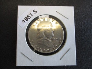 1951-S Franklin Silver Half Dollar
