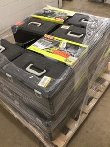 Pallet of assorted Ryobi chainsaws customer returns he turns on auction