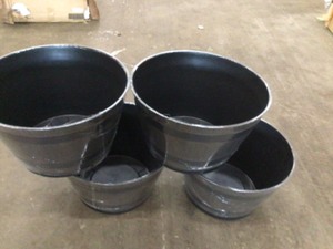 Lot of 20.5 in. Dia x 12.25 in. H Kentucky Walnut Resin Whiskey Barrel customer turns sea terms on Auction