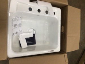 KOHLEKOHLER Drop-in Kitchen Sink 25 in. L ScratchBurn Resistant Cast Iron White Customer return see terms on auction