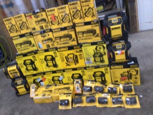 Lot of mixed assorted dewalt portable stations and Hardware customer returns See terms on auction
