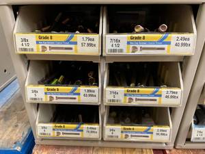 ASSORTED GRADE 8 HEX CAP SCREWS AND CABINET