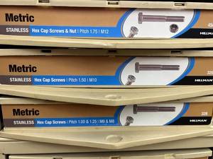ASSORTED HEX CAP SCREWS AND CABINET