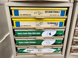 ASSORTED TERMINALSCLAMPS WITH CABINET
