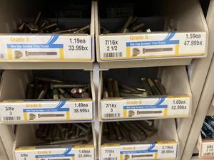 ASSORTED GRADE 8 HEX CAP SCREWS AND CABINET