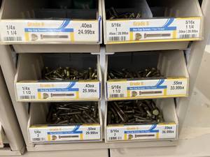 ASSORTED GRADE 8 HEX CAP SCREWS WITH CABINET