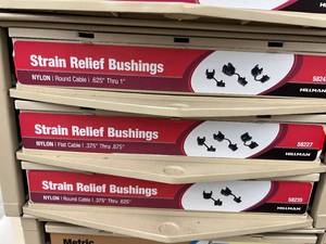 ASSORTED BUSHINGS AND CABINET