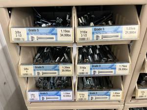 ASSORTED HEX CAP SCREWS AND CABINET