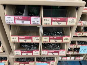 ASSORTED NUTS 6 DRAWER CABINET AND CABINET