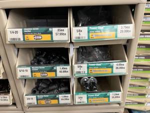 ASSORTED MACHINE SCREW ANCHORS WITH CABINET