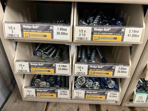ASSORTED WEDGE BOLT WITH CABINET