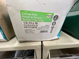 1 BOX CARRIAGE BOLTS