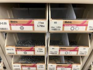 ASSORTED METRIC WASHERSNUTS WITH CABINET