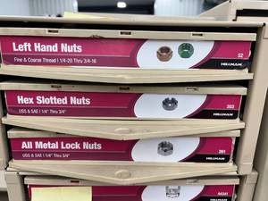 3 DRAWER CABINET WITH ASSORTED NUTS