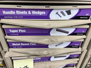 3 DRAWER CABINET WITH ASSORTED ITEMS