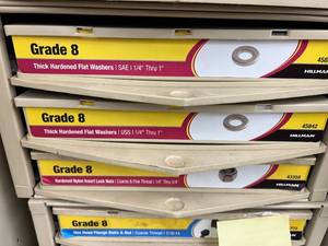 GRADE 8 ASSORTED WASHERS WITH CABINET