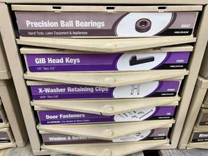 5 DRAWERCABINET WITH ASSORTED FASTNERS