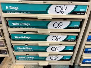 5 CONTAINERDRAWER ASSORTED O RINGS
