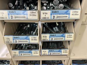 ASSORTED GRADE 5 HEX CAP SCREWS WITH CABINET