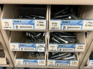 ASSORTED GRADE 5 HEX CAP SCREWS WITH CABINET
