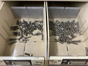 ASSORTED HEX CAP SCREWS WITH CABINET