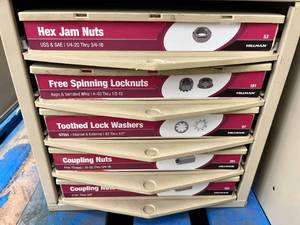 ASSORTED NUTSWASHERS WITH CABINET
