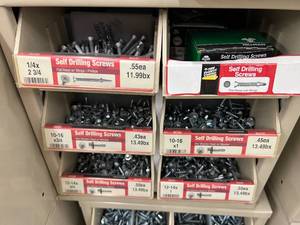 ASSORTED SELF DRILLING SCREWS WITH CABINET
