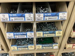 ASSORTED HEX BOLTS WITH CABINET