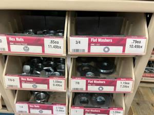 ASSORTED HEX NUTSWASHERS WITH CABINET