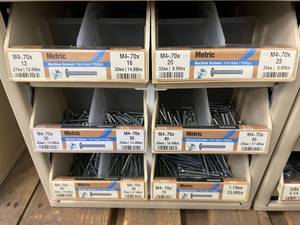 ASSORTED MACHINE SCREWS WITH CABINET