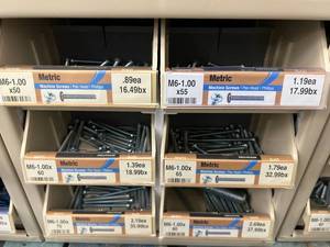 ASSORTED MACHINE SCREWS WITH CABINET