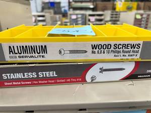 2 CONTAINERS WITH ASSORTED SCREWS